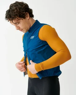 Pas Normal Studios Mechanism Rain Gilet — Dark Blue^Women Jackets & Gilets|Jackets & Gilets