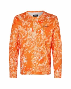 Pas Normal Studios Men's Balance Long Sleeve T-Shirt — Orange AOP^ Gym & Training