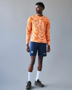 Pas Normal Studios Men's Balance Long Sleeve T-Shirt — Orange AOP^ Gym & Training