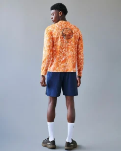 Pas Normal Studios Men's Balance Long Sleeve T-Shirt — Orange AOP^ Gym & Training