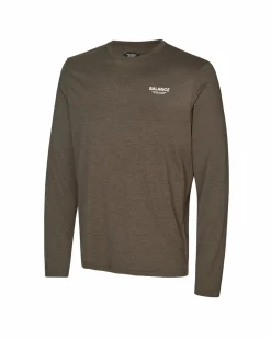 Pas Normal Studios Men's Balance Long Sleeve T-Shirt — Dusty Brown^ Gym & Training
