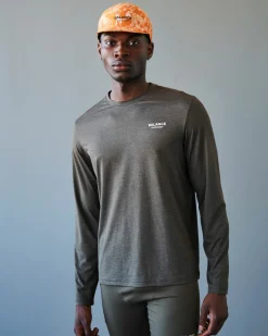 Pas Normal Studios Men's Balance Long Sleeve T-Shirt — Dusty Brown^ Gym & Training