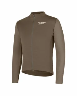 Pas Normal Studios Men's Escapism Wool Long Sleeve Jersey — Dark Stone^ Jerseys