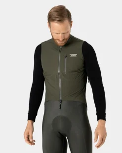 Pas Normal Studios Men's Essential Shield Gilet — Olive^ Jackets & Gilets