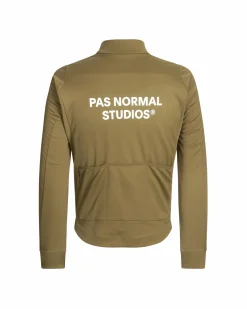 Pas Normal Studios Men's Essential Thermal Long Sleeve Jersey — Green Terrain^ Jerseys