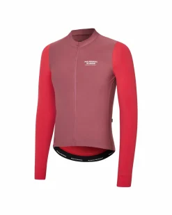 Pas Normal Studios Men's Mechanism Long Sleeve Jersey — Colour Block Red^ Jerseys