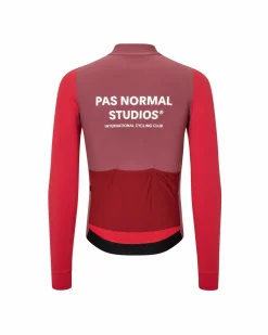 Pas Normal Studios Men's Mechanism Long Sleeve Jersey — Colour Block Red^ Jerseys