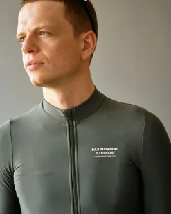 Pas Normal Studios Men's Mechanism Long Sleeve Jersey — Dark Moss^ Jerseys