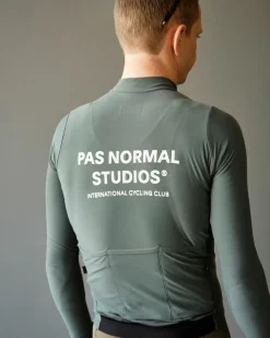 Pas Normal Studios Men's Mechanism Long Sleeve Jersey — Dark Moss^ Jerseys