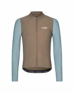 Pas Normal Studios Men's Mechanism Long Sleeve Jersey — Dusty Blue / Dark Stone^ Jerseys