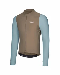 Pas Normal Studios Men's Mechanism Long Sleeve Jersey — Dusty Blue / Dark Stone^ Jerseys