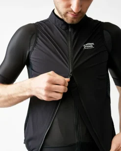 Pas Normal Studios Men's Mechanism Stow Away Gilet — Black^ Jackets & Gilets