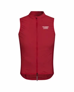 Pas Normal Studios Men's Mechanism Stow Away Gilet — Deep Red^ Jackets & Gilets
