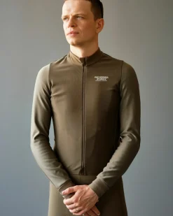 Pas Normal Studios Men's Mechanism Thermal Long Sleeve Jersey — Earth / Dark Stone^ Jerseys