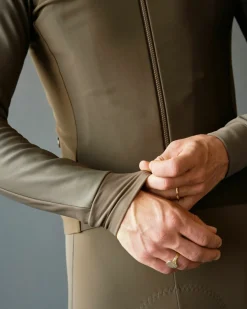 Pas Normal Studios Men's Mechanism Thermal Long Sleeve Jersey — Earth / Dark Stone^ Jerseys