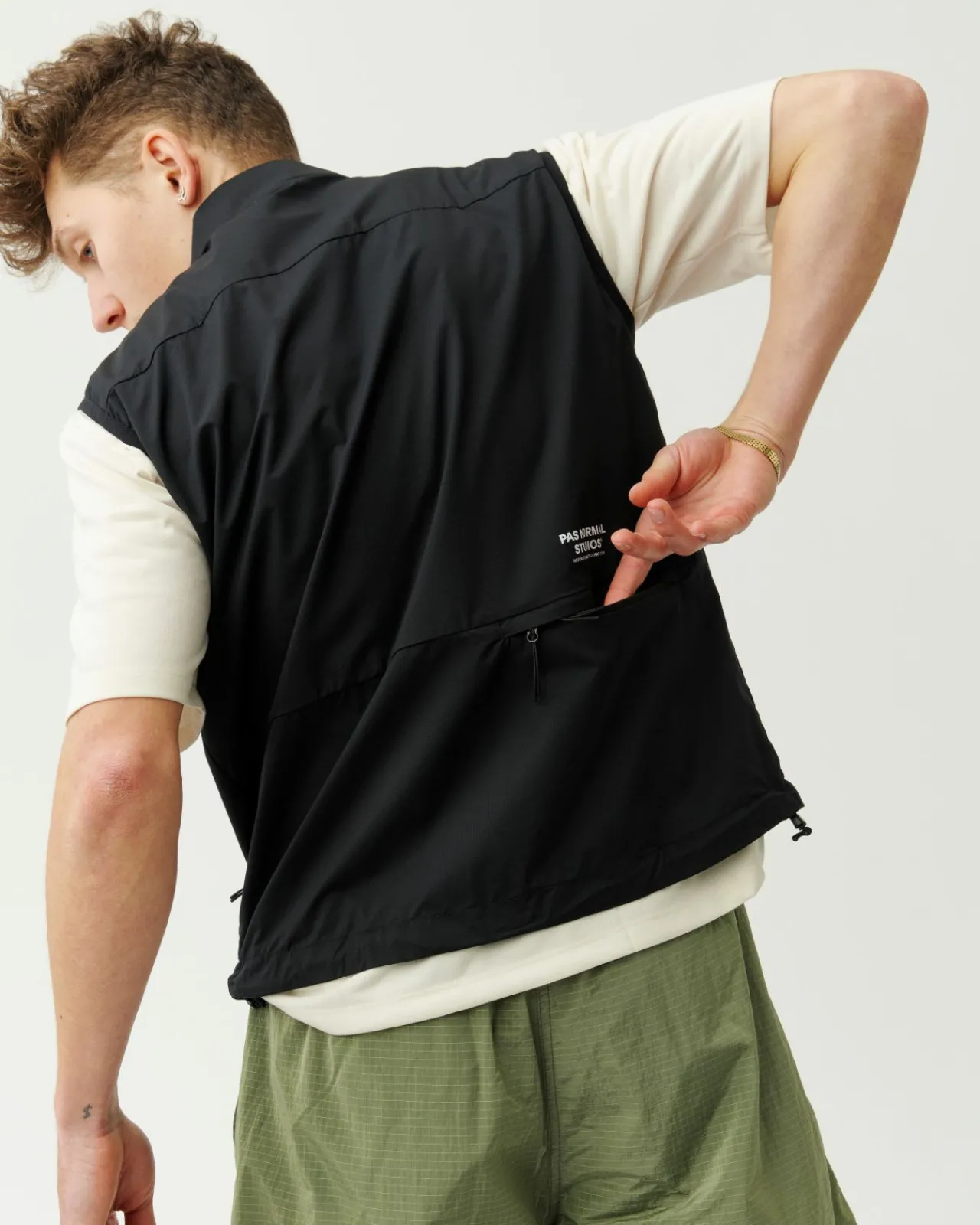 Pas Normal Studios Men's Off-Race Stow Away Vest — Black^ Casual