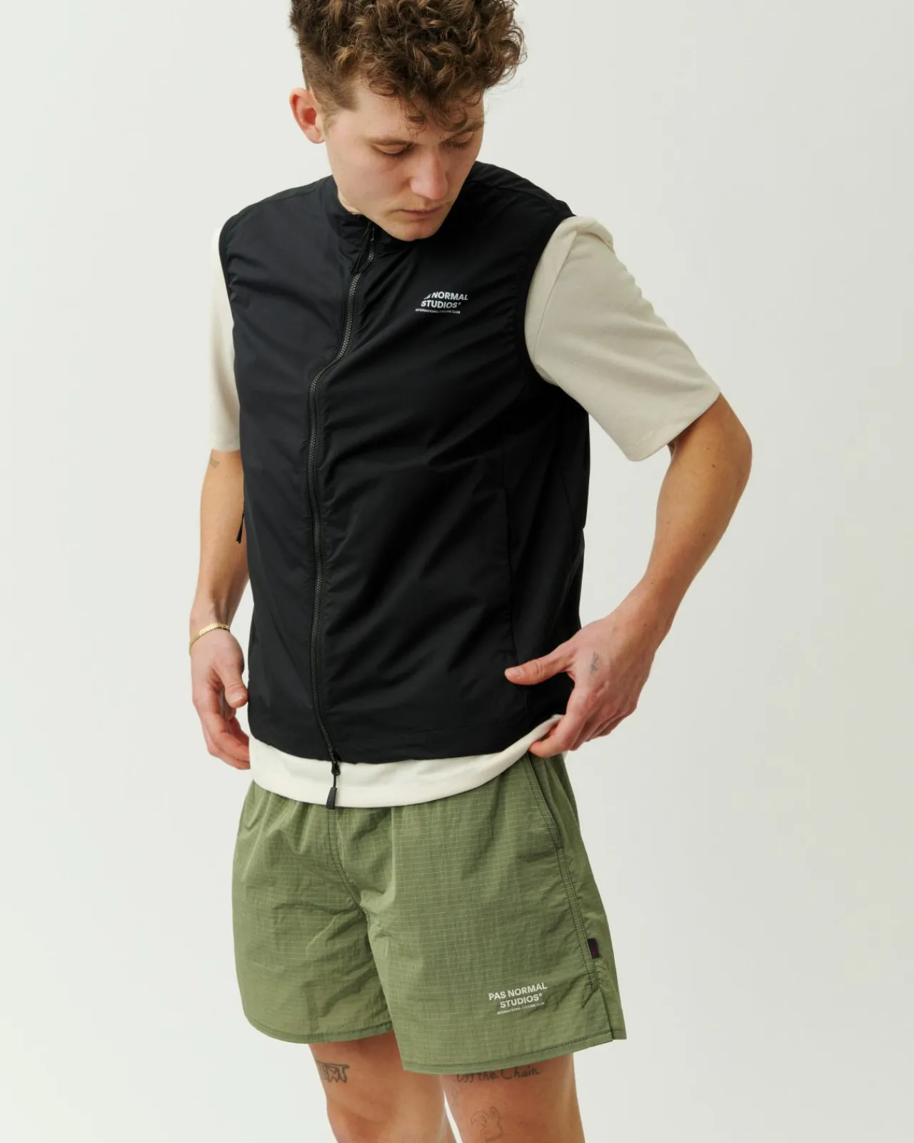 Pas Normal Studios Men's Off-Race Stow Away Vest — Black^ Casual