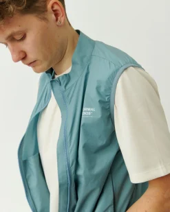 Pas Normal Studios Men's Off-Race Stow Away Vest — Dusty Blue^ Casual