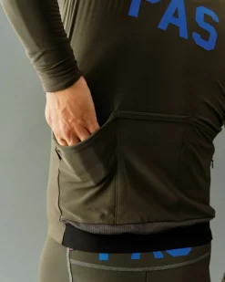 Pas Normal Studios Men's PAS Mechanism Long Sleeve Jersey — Dark Olive^ Jerseys