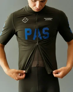 Pas Normal Studios Men's PAS Mechanism Pro Rain Jersey — Dark Olive^ Jerseys