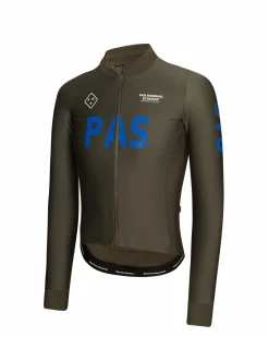 Pas Normal Studios Men's PAS Mechanism Thermal Long Sleeve Jersey — Dark Olive^ Jerseys