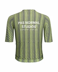 Pas Normal Studios Men's Solitude Jersey — Dark Moss / Lime Green^ Jerseys