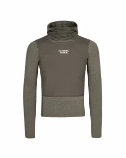 Pas Normal Studios Men's Thermal Hooded Windproof Base Layer — Dark Stone^ Base Layers