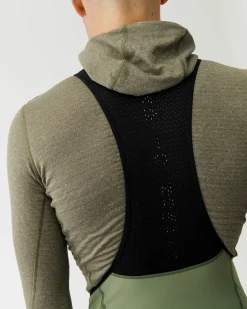 Pas Normal Studios Men's Thermal Hooded Windproof Base Layer — Dark Stone^ Base Layers