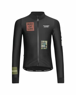 Pas Normal Studios Men's T.K.O. Mechanism Thermal Long Sleeve Jersey — Black^ Jerseys