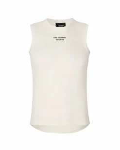 Pas Normal Studios Mid Sleeveless Base Layer — Off White^Women Base Layers|Base Layers