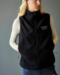 Pas Normal Studios Off-Race Fleece Vest — Black^Women Casual|Casual