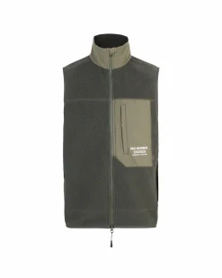 Pas Normal Studios Off-Race Fleece Vest AW22 — Dark Olive^Women Casual|Casual