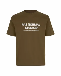 Pas Normal Studios Off-Race Logo T-Shirt — Army Brown^Women Casual|Casual