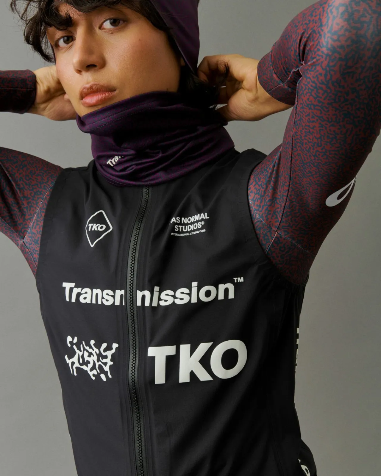 Pas Normal Studios T.K.O. Necktube — Dark Purple Transmission^Women Accessories|Accessories