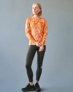Pas Normal Studios Women's Balance Long Sleeve T-shirt — Orange AOP^Women Gym & Training