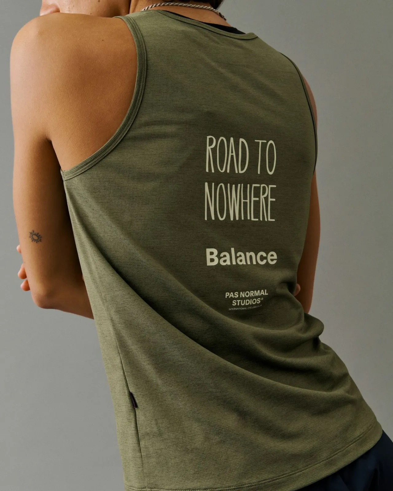 Pas Normal Studios Women's Balance Sleeveless Top — Olive Grey^Women Gym & Training