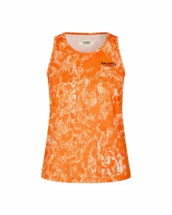 Pas Normal Studios Women's Balance Sleeveless Top — Orange AOP^Women Gym & Training