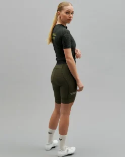 Pas Normal Studios Women's Essential Jersey — Check Olive Green^Women Jerseys