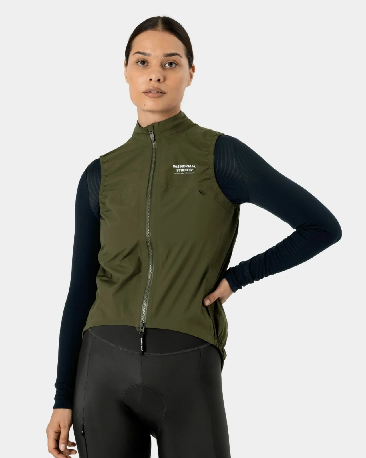 Pas Normal Studios Women's Essential Shield Gilet — Olive^Women Jackets & Gilets