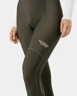 Pas Normal Studios Women's Essential Thermal Long Bibs — Dark Olive^Women Bibs