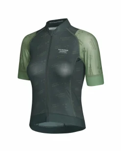 Pas Normal Studios Women's Mechanism Late Drop Jersey — Dark Moss Contrast^Women Jerseys