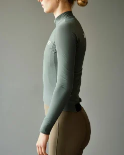 Pas Normal Studios Women's Mechanism Long Sleeve Jersey — Dark Moss^Women Jerseys