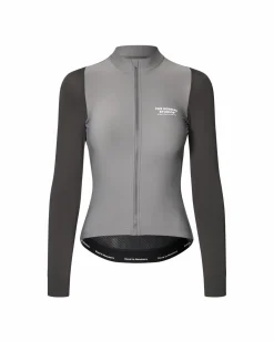 Pas Normal Studios Women's Mechanism Long Sleeve Jersey — Colour Block Grey^Women Jerseys