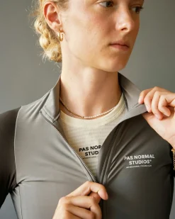 Pas Normal Studios Women's Mechanism Long Sleeve Jersey — Colour Block Grey^Women Jerseys