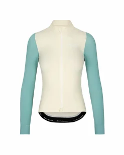 Pas Normal Studios Women's Mechanism Long Sleeve Jersey — Off-White / Light Teal^Women Jerseys