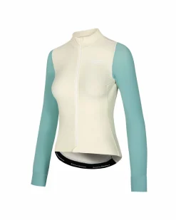 Pas Normal Studios Women's Mechanism Long Sleeve Jersey — Off-White / Light Teal^Women Jerseys