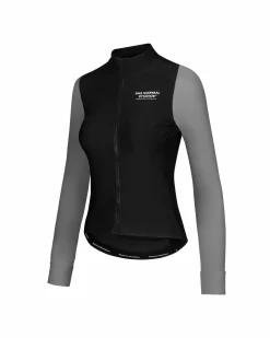 Pas Normal Studios Women's Mechanism Long Sleeve Jersey — Black/Medium Grey^Women Jerseys