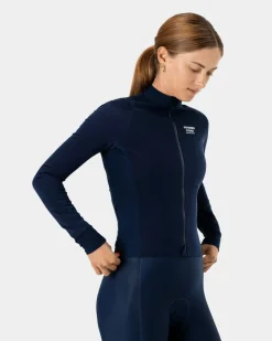 Pas Normal Studios Women's Mechanism Thermal Long Sleeve Jersey — Navy^Women Jerseys