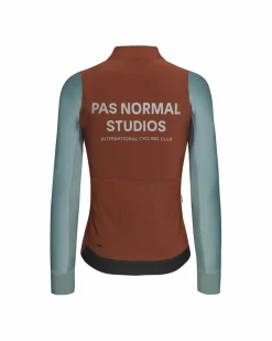 Pas Normal Studios Women's Mechanism Thermal Long Sleeve Jersey — Mahogany / Dusty Teal^Women Jerseys