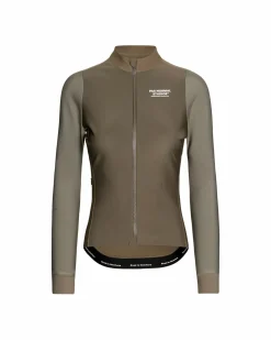 Pas Normal Studios Women's Mechanism Thermal Long Sleeve Jersey — Earth / Dark Stone^Women Jerseys